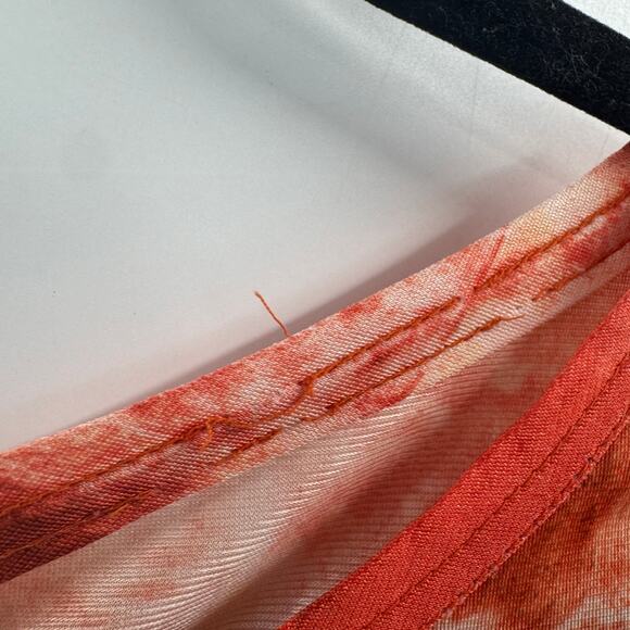 Y2K 2000s orange mesh see through long sleeve shirt - Picture 6 of 8